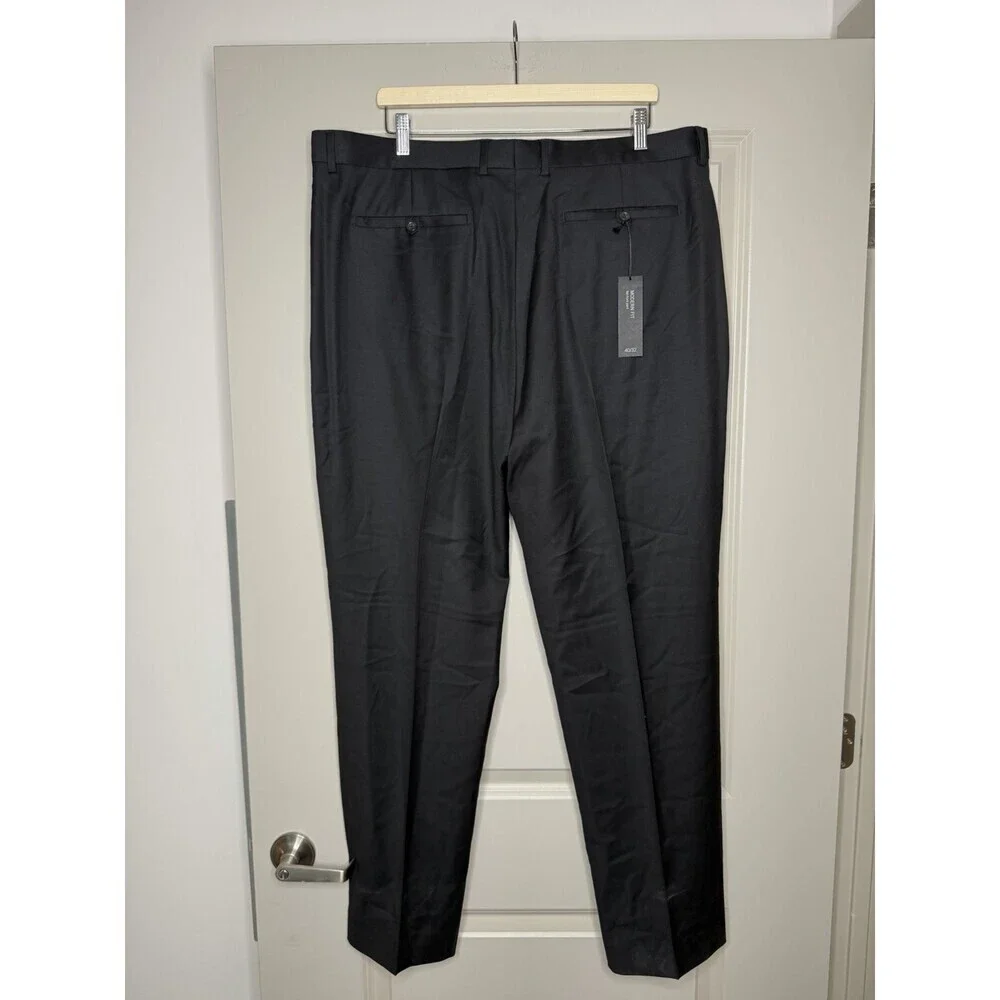 Banana Republic NWT Wool 2 Piece Modern Fit Black Suit 48L Jacket 40X32 Pants